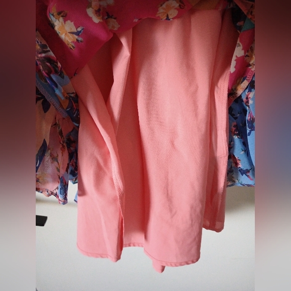 Floral Multicolor Patchwork Style Mini Dress with Ruffles Size XS - Picture 8 of 13